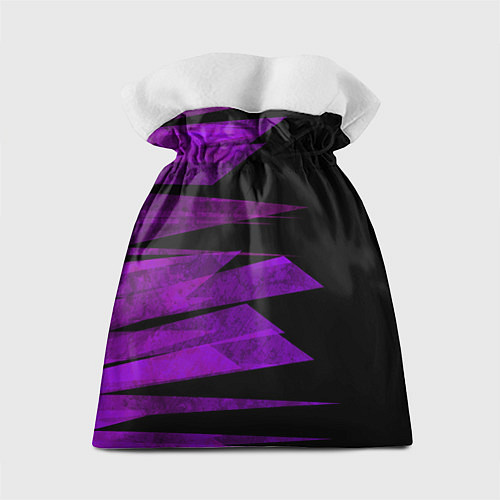 Подарочный мешок Color purple black stripes / 3D-принт – фото 2