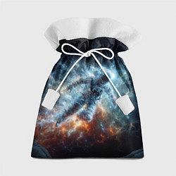 Мешок для подарков Космонавт парит в космосе среди звезд, цвет: 3D-принт