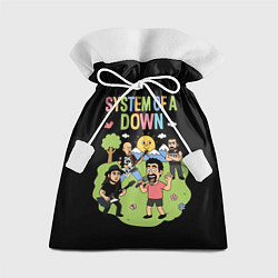 Мешок для подарков System of a Down мультяшный, цвет: 3D-принт