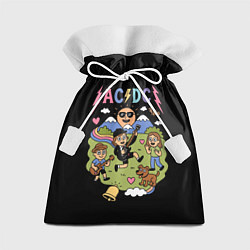 Мешок для подарков ACDC, мультяшный стиль, цвет: 3D-принт