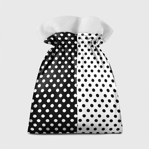 Подарочный мешок Doom точки черно белые / 3D-принт – фото 2