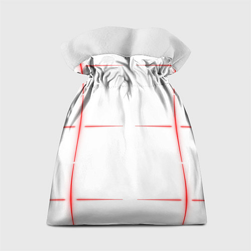 Подарочный мешок Color white red stripes / 3D-принт – фото 2