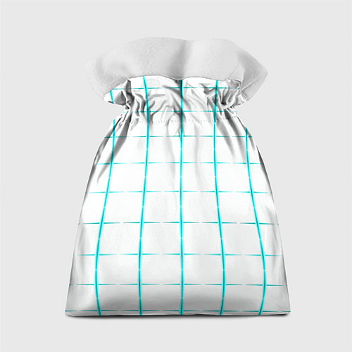 Подарочный мешок Color white light blue crosses / 3D-принт – фото 2