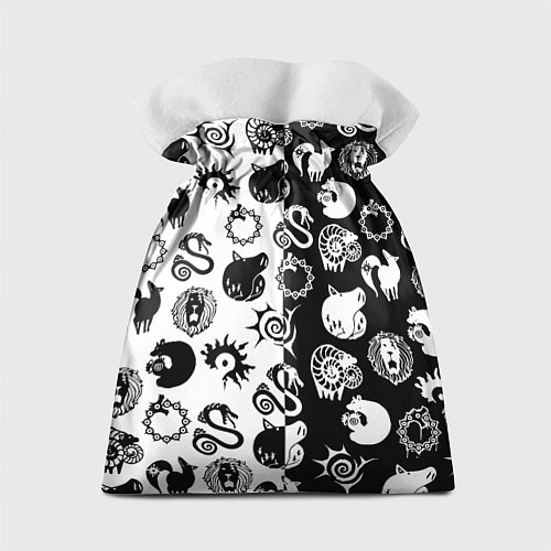 Подарочный мешок Doom anime black pattern / 3D-принт – фото 2