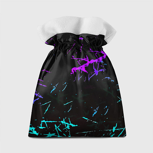 Подарочный мешок Doom неоновые штрихи / 3D-принт – фото 2
