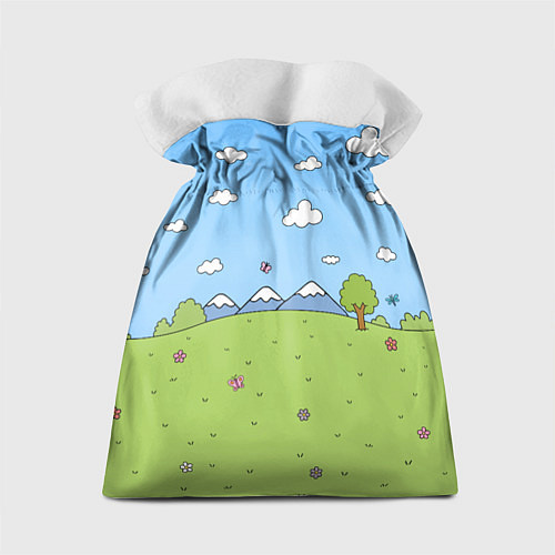 Подарочный мешок Linkin Park мультяшный стиль на поляне / 3D-принт – фото 2