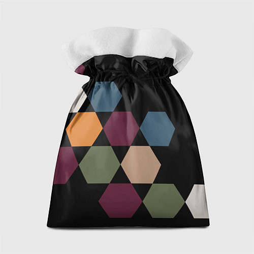 Подарочный мешок Honeycombs autumn colors / 3D-принт – фото 2