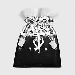 Мешок для подарков Doom черно белые аниме, цвет: 3D-принт