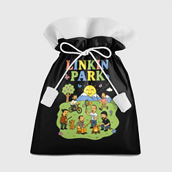 Мешок для подарков Linkin Park, мультяшный стиль, цвет: 3D-принт