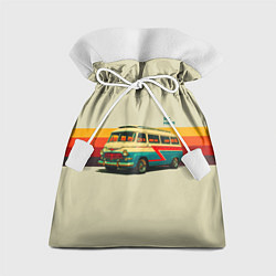 Мешок для подарков Ретро автобус ЗИС-МКИМ поп-арт, цвет: 3D-принт