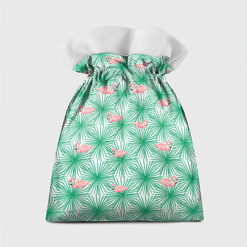 Подарочный мешок Фламинго и тропики / 3D-принт – фото 2