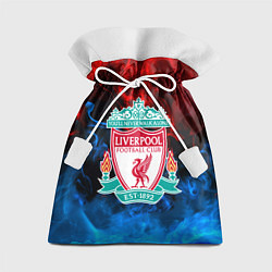 Мешок для подарков Liverpool огненный дым текстура, цвет: 3D-принт