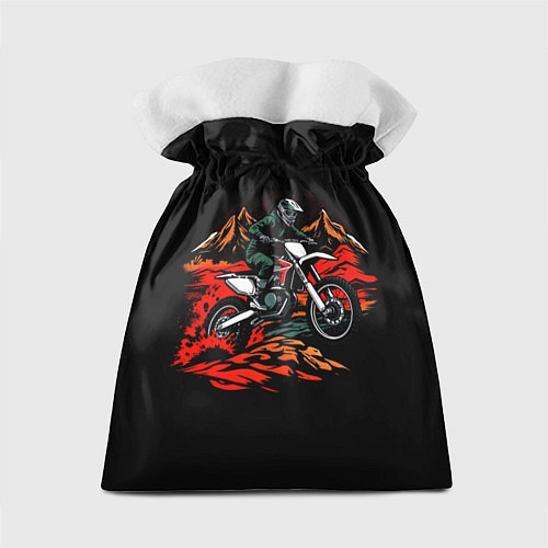 Подарочный мешок Motocross in the mountains / 3D-принт – фото 2
