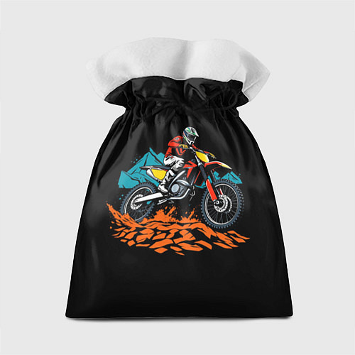 Подарочный мешок Motocross mountains / 3D-принт – фото 2