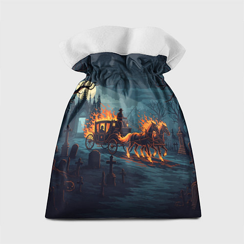 Подарочный мешок Призраки в горящей конной повозке / 3D-принт – фото 2