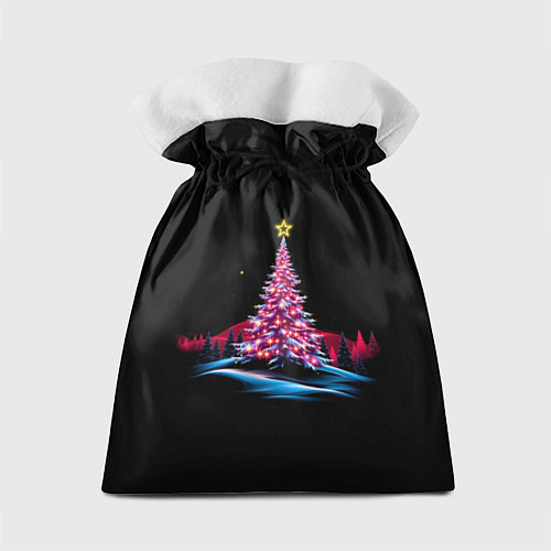 Подарочный мешок New year eve in the forest / 3D-принт – фото 2