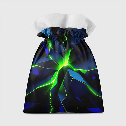 Подарочный мешок Neon green glow / 3D-принт – фото 2