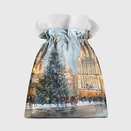 Подарочный мешок Новогодняя Москва / 3D-принт – фото 2
