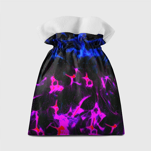 Подарочный мешок Манчестер Юнайтед огонь неон / 3D-принт – фото 2