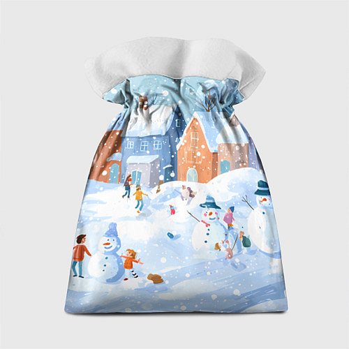 Подарочный мешок Предновогодний день во дворе / 3D-принт – фото 2