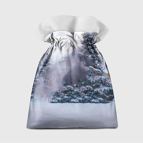 Подарочный мешок Геометрическая новогодняя лошадка / 3D-принт – фото 2