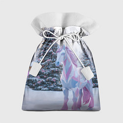 Мешок для подарков Геометрическая новогодняя лошадка, цвет: 3D-принт