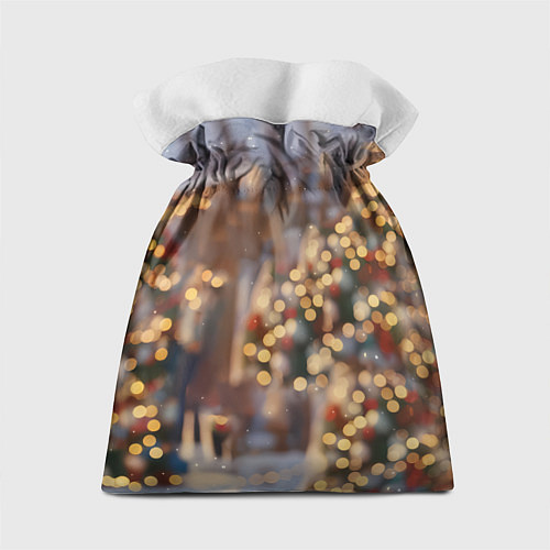 Подарочный мешок Блондинка с новогодней лошадкой / 3D-принт – фото 2
