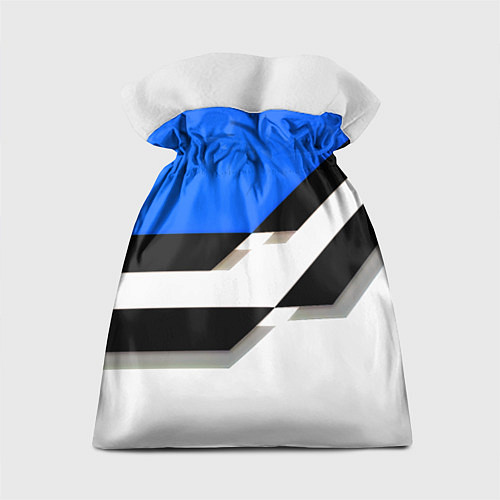 Подарочный мешок Лестер сити геометрия полосы / 3D-принт – фото 2