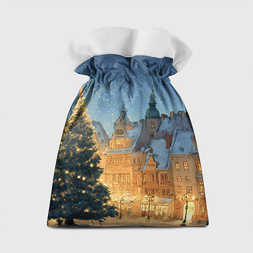 Подарочный мешок Новый год в старом городе / 3D-принт – фото 2