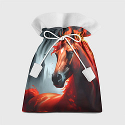 Подарочный мешок Огненная лошадь на сером