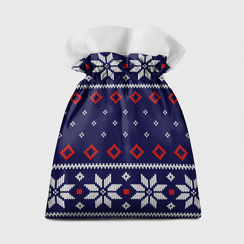 Подарочный мешок Вязаный новогодний узор / 3D-принт – фото 2