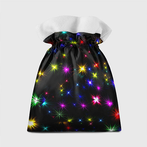 Подарочный мешок Манчестер Юнайтед праздничные огни / 3D-принт – фото 2