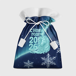 Мешок для подарков С новым годом 2026 - лошадь, цвет: 3D-принт
