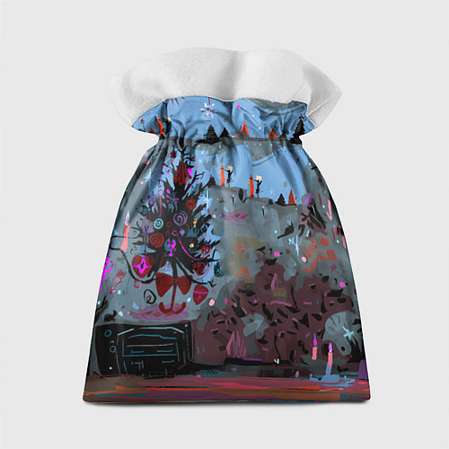 Подарочный мешок Кошка празднует Новый год / 3D-принт – фото 2