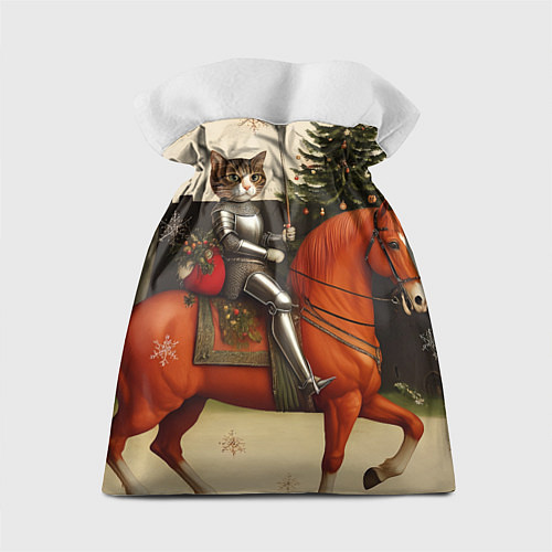 Подарочный мешок Средневековый новогодний кот / 3D-принт – фото 2