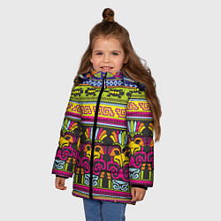 Куртка зимняя для девочки Мексика, цвет: 3D-черный — фото 2