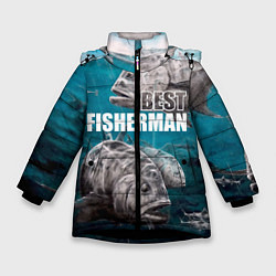 Куртка зимняя для девочки Best fisherman, цвет: 3D-черный