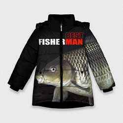 Куртка зимняя для девочки The best fisherman, цвет: 3D-черный