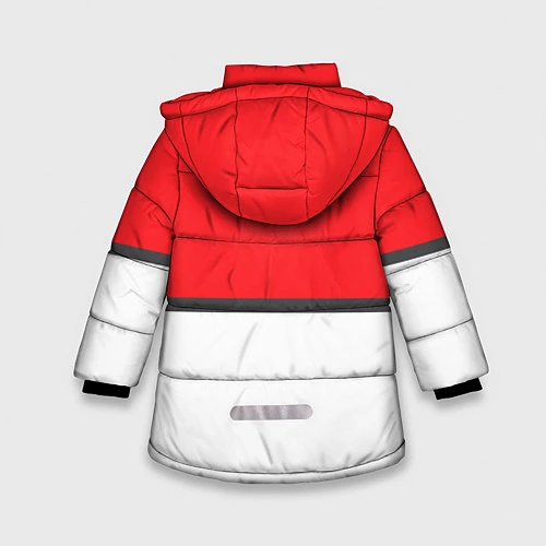 Зимняя куртка для девочки Покеболл / 3D-Черный – фото 2