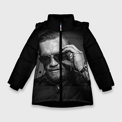 Куртка зимняя для девочки Стильный Макгрегор, цвет: 3D-черный