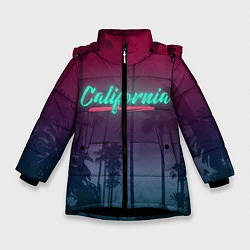 Куртка зимняя для девочки California, цвет: 3D-черный