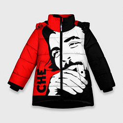 Куртка зимняя для девочки Че Гевара, цвет: 3D-черный
