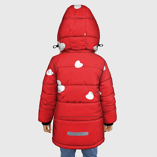 Зимняя куртка для девочки Cat Love / 3D-Красный – фото 4