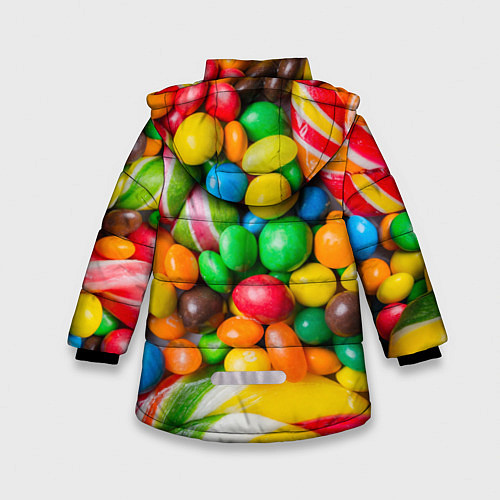 Зимняя куртка для девочки Сладкие конфетки / 3D-Черный – фото 2