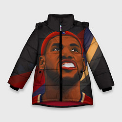 Куртка зимняя для девочки LeBron Smile, цвет: 3D-красный