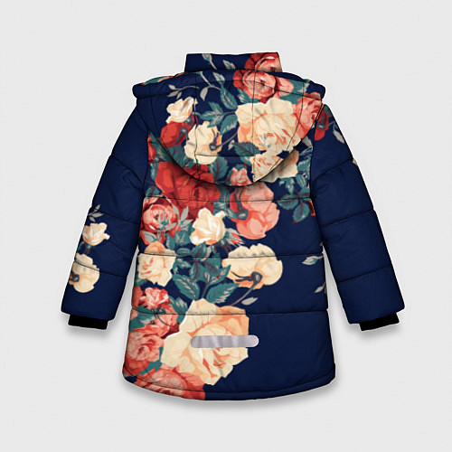 Зимняя куртка для девочки Fashion flowers / 3D-Черный – фото 2