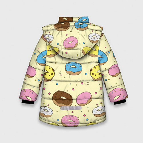 Зимняя куртка для девочки Сладкие пончики / 3D-Черный – фото 2