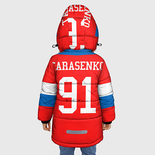 Зимняя куртка для девочки Сборная РФ: #91 TARASENKO / 3D-Красный – фото 4
