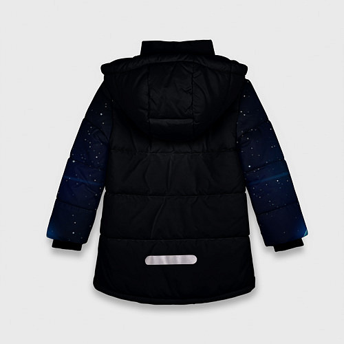 Зимняя куртка для девочки Космические войска / 3D-Черный – фото 2