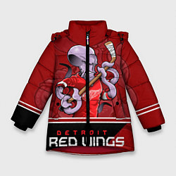 Куртка зимняя для девочки Detroit Red Wings, цвет: 3D-красный